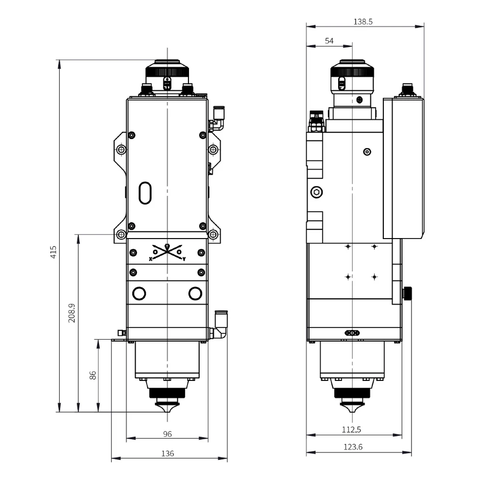 Лазерная режущая головка Raytools BM06K (CL100 FL200, 6 кВт)